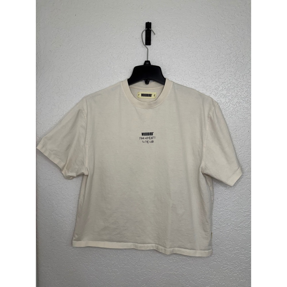 Woodbird Mens WBJuno Scribbel Tee Off‎ White Organic Cotton Graphic T-Shirt M
